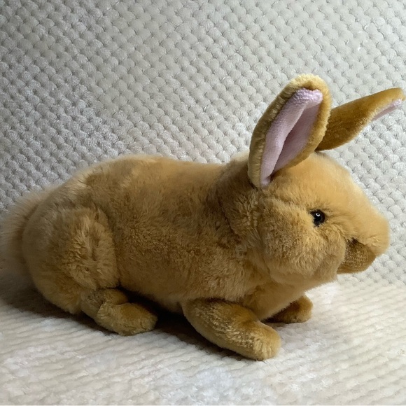 Realistic Plush Golden Tan Bunny Rabbit Stuffed Animal Toy Unbranded - Picture 2 of 11